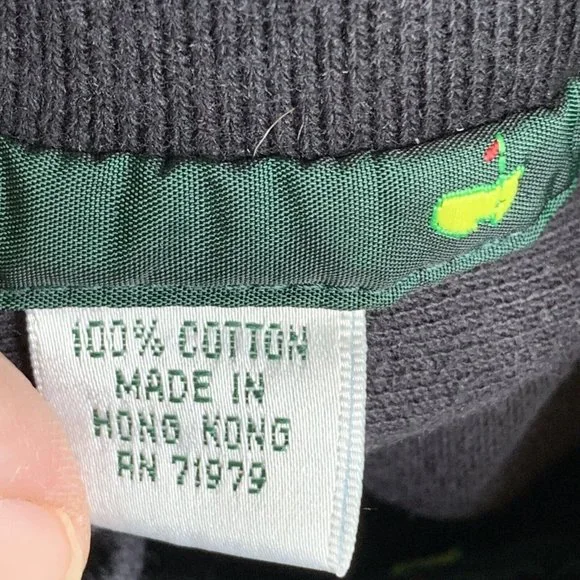 Augusta National Golf Shop Slazenger Mens Polo Shirt XL Black SS Collared - Picture 10 of 10